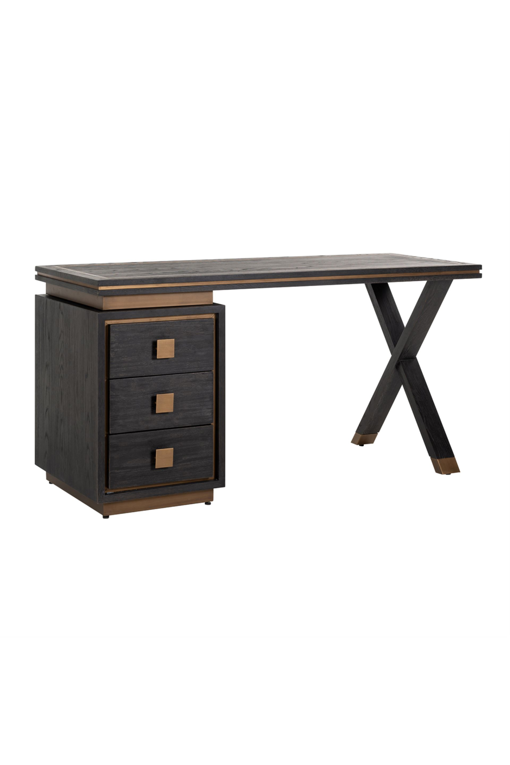 Wooden Desk With 3 Drawers | OROA Hunter | Oroa.com
