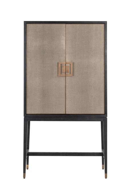 Wood Framed Leather Bar Cabinet | Richmond Interiors Bloomingville | OROA