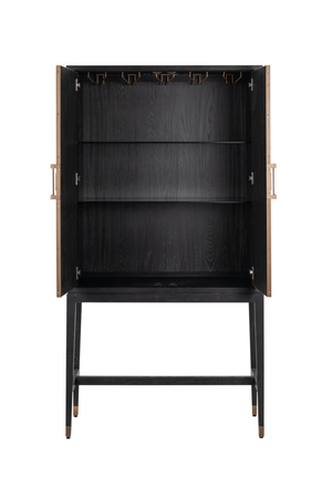 Wood Framed Leather Bar Cabinet | Richmond Interiors Bloomingville | OROA