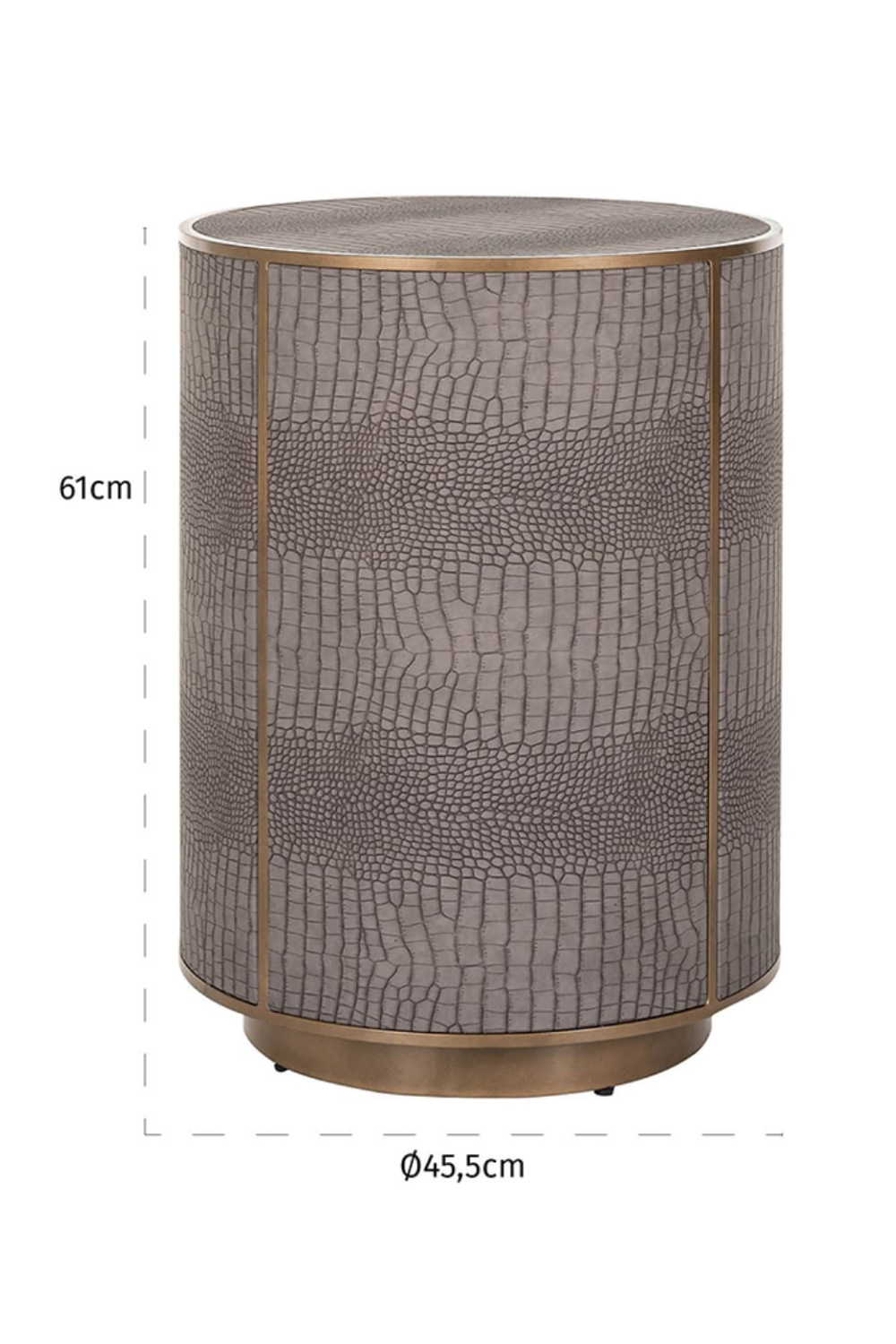 Cylindrical Leather End table | OROA Classio | Oroa.com