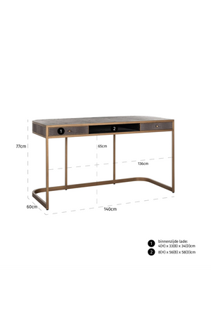 2-Drawer Curved Desk | Richmond Interiors Classio | Oroa.com