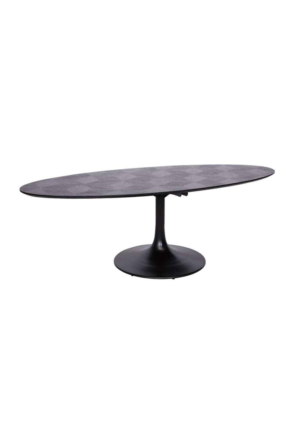Oval Black Oak Pedestal Dining Table | Richmond Interiors Blax | OROA.com
