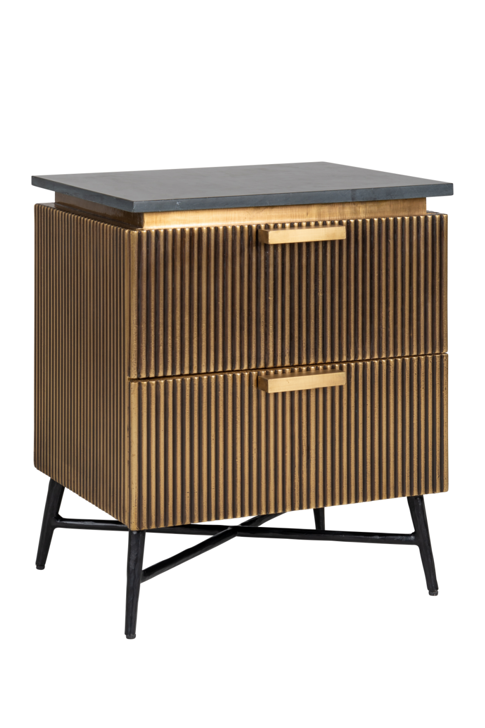 Modern Metal Bedside Cabinet | Richmond Interiors Ironville | Oroa.com