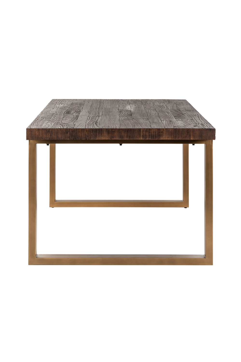 Recycled Elm Gold Base Dining Table | OROA Cromford Mill | OROA.com
