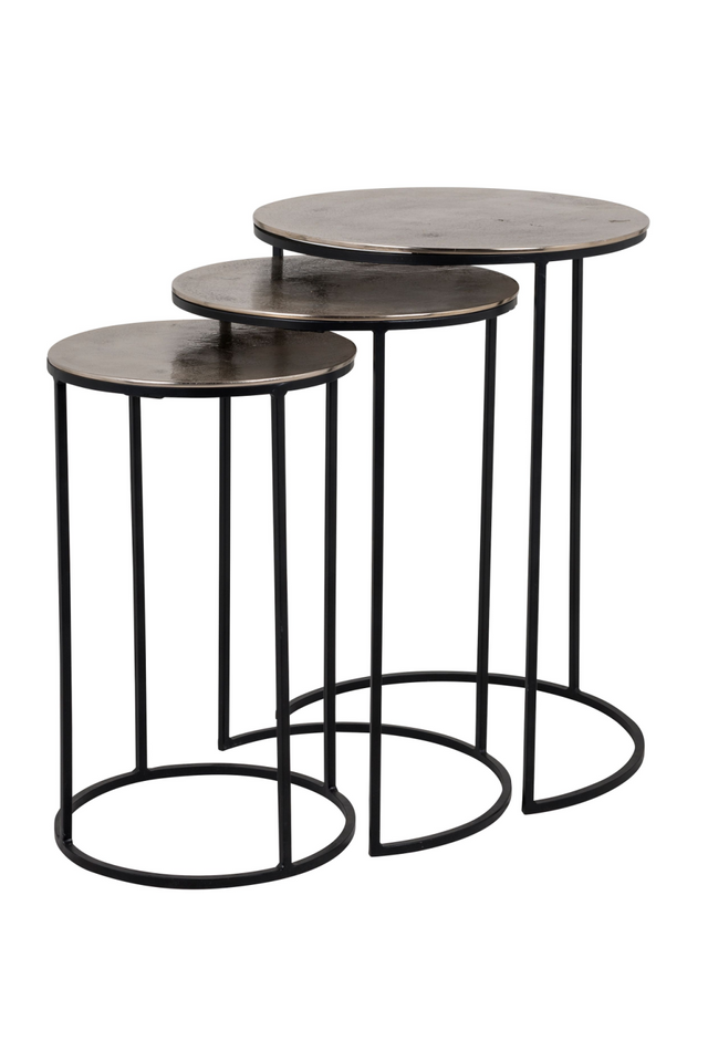 Round Aluminum Nesting Coffee Table | Richmond Interiors Nolan | Oroa.com