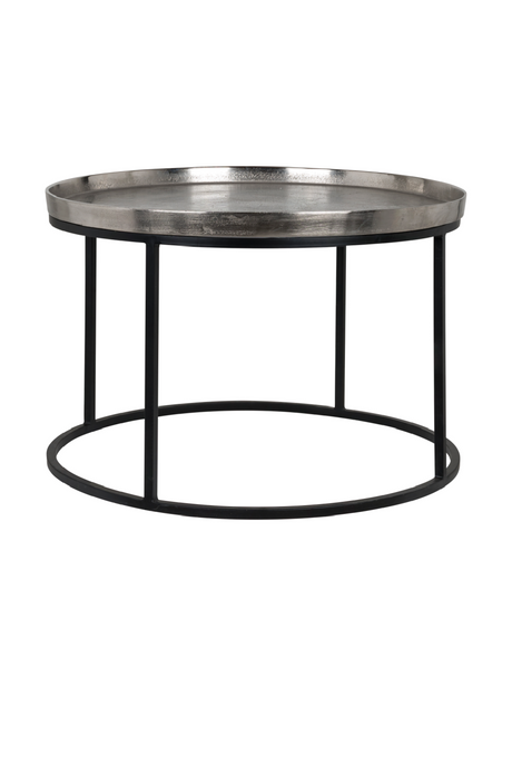 Round Silver Tray Coffee Table | Richmond Interiors Lyam | OROA.com