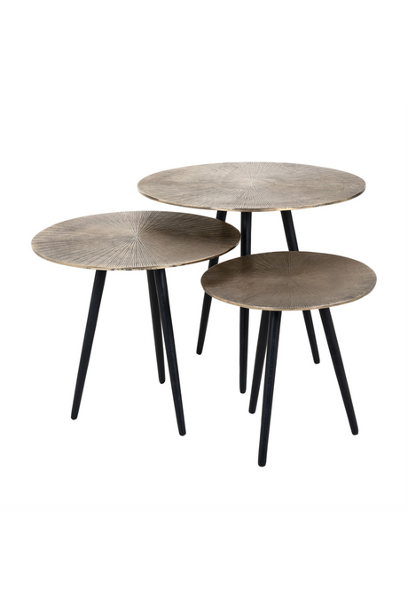 Round Aluminum Coffee Table Set (3) | Richmond Interiors Vittorio | Oroa.com