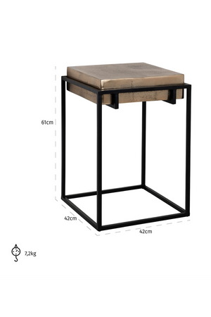 Rustic Aluminum End Table | Richmond Interiors Calloway | Oroa.com
