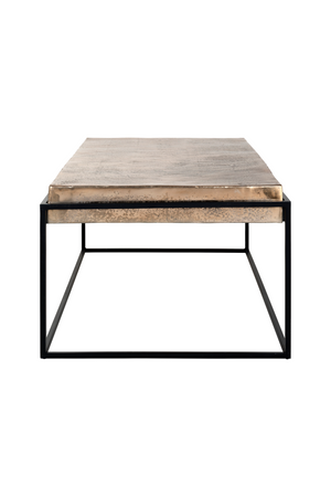 Rectangular Gold Aluminum Coffee Table | Richmond Interiors Calloway | Oroa.com