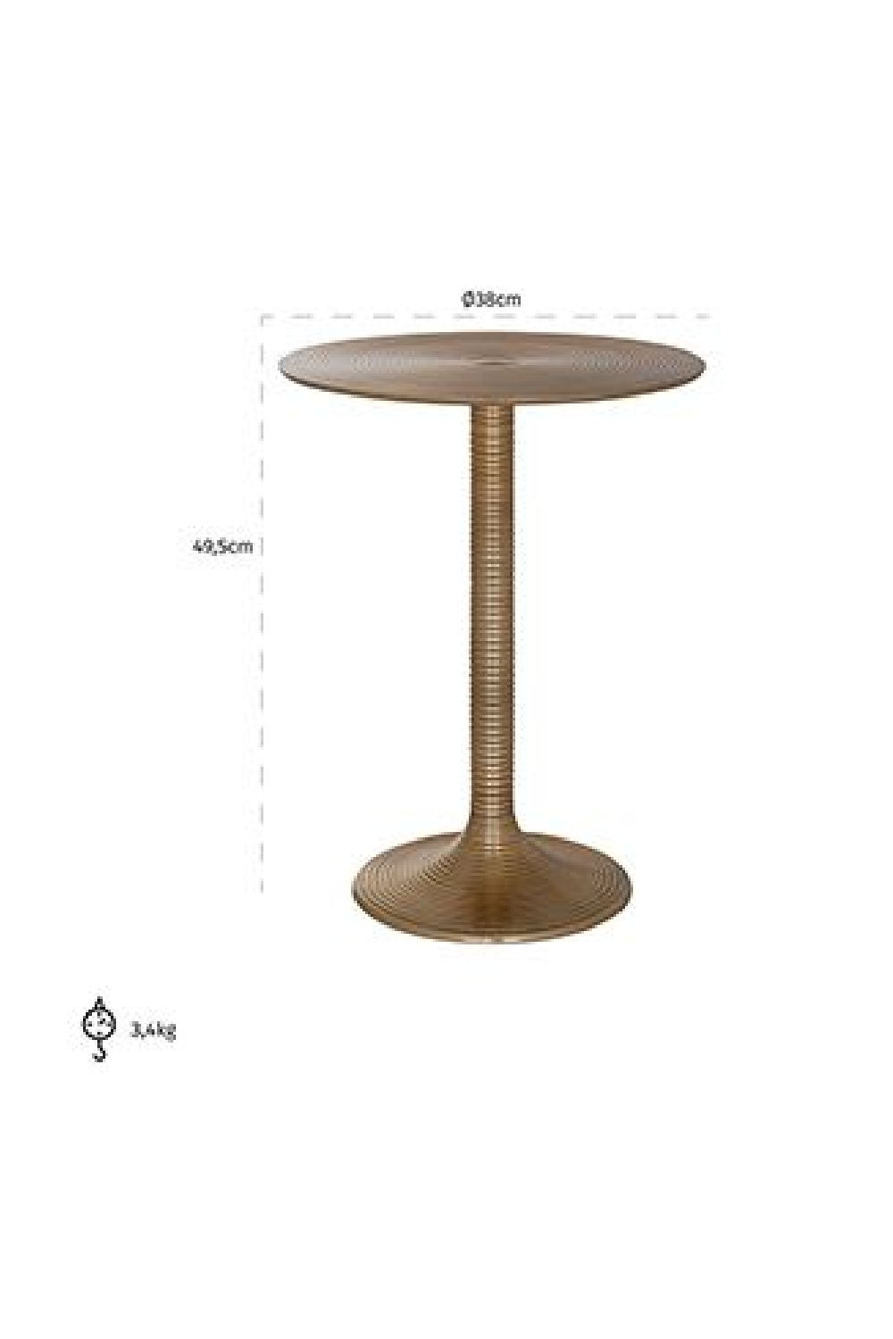 Gold Pedestal End Table | OROA Dexter | Oroa.com