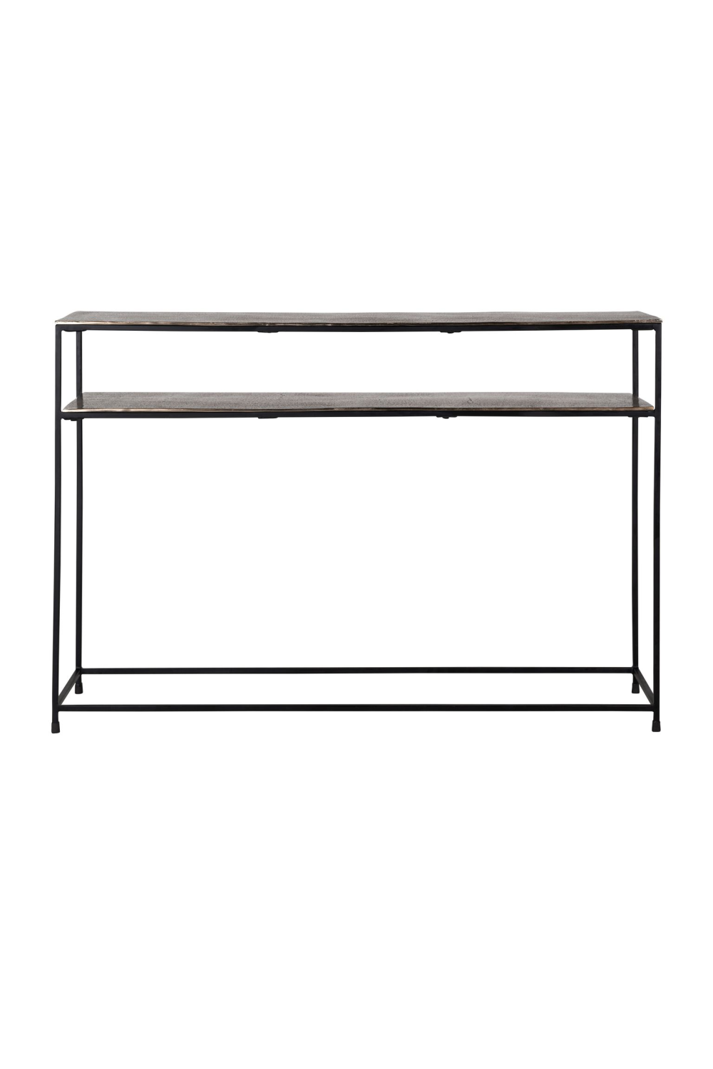 Champagne Gold Double Shelf Console Table | Richmond Interiors Chandon | OROA.com