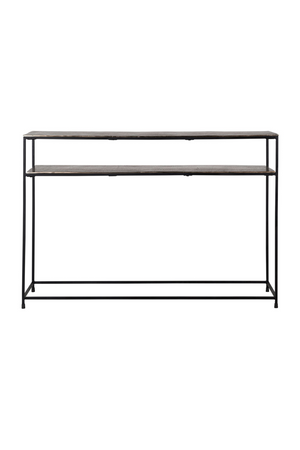 Champagne Gold Double Shelf Console Table | Richmond Interiors Chandon | OROA.com