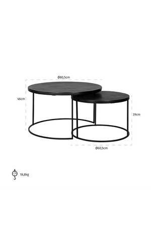 Round Nested Coffee Tables (2) | Richmond Interiors Bolder | Oroa.com