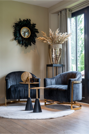 Golden Aluminum Pedestal Side Table S | Richmond Interiors Cobra | Oroa.com