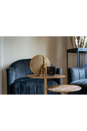 Golden Aluminum Pedestal Side Table S | Richmond Interiors Cobra | Oroa.com