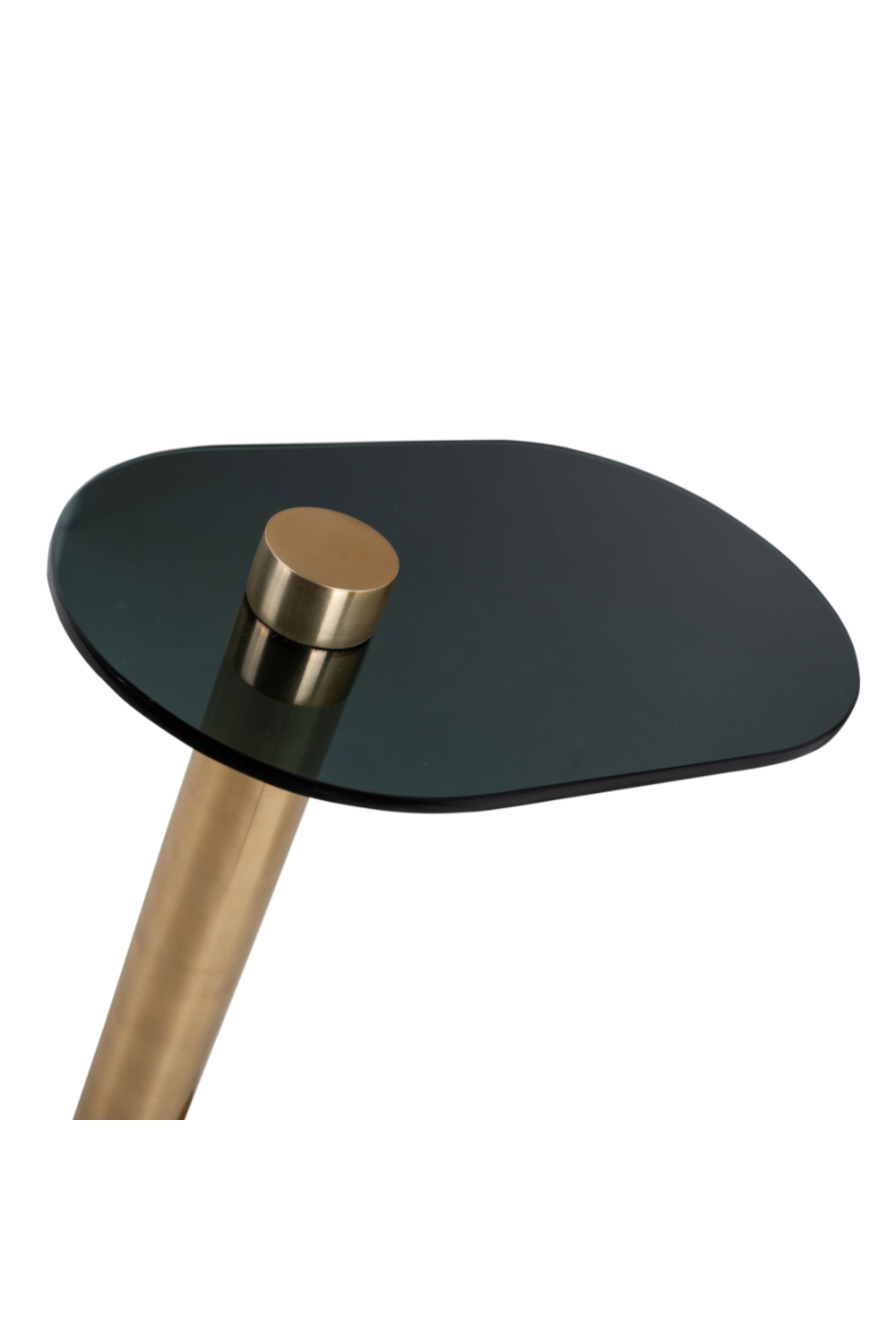 Oval Black Glass Side Table | OROA Chase | OROA.com
