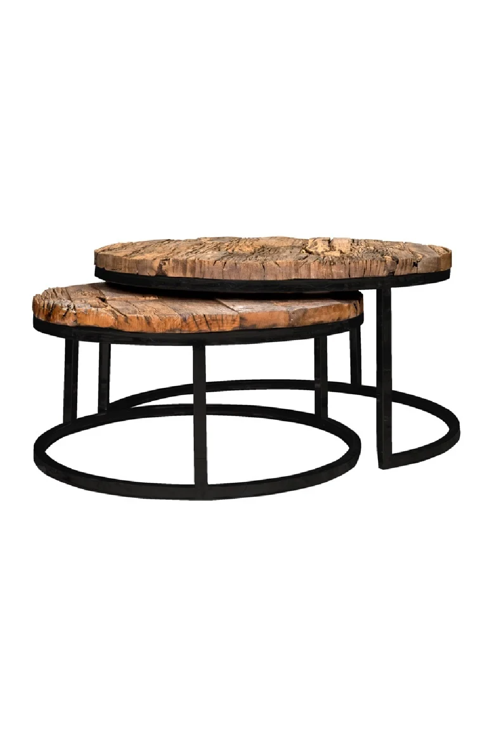 Wooden Industrial Nested Coffee Tables (2) | OROA Kensington | Oroa.com
