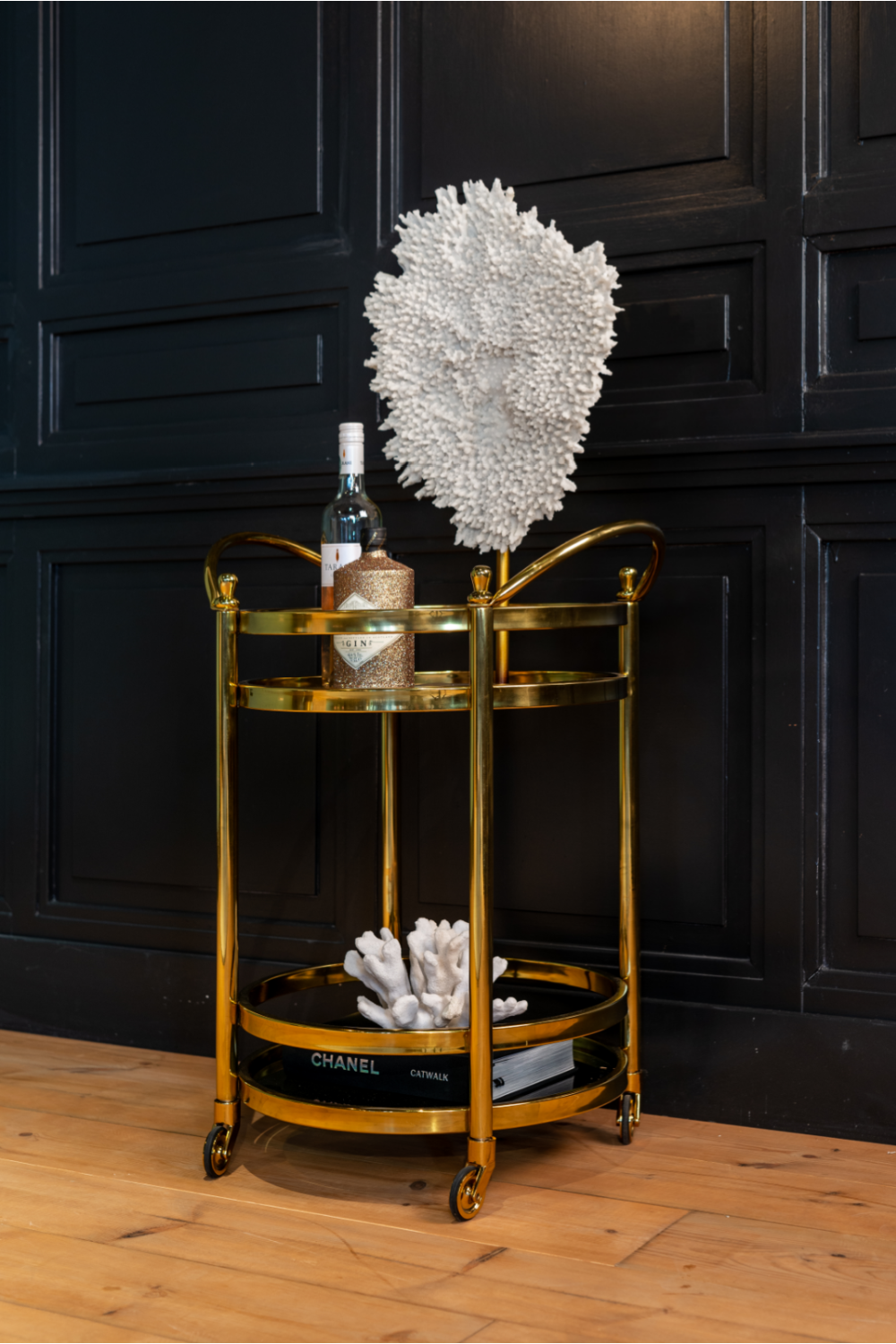 Round Gold Trolley | Richmond Interiors Hendricks | Oroa.com