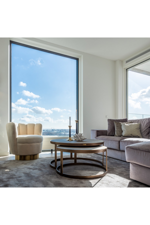 Gold Framed Marble Nesting Coffee Table | Richmond Interiors Conrad | Oroa.com