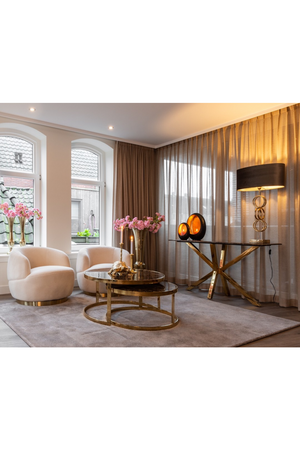 Gold Framed Marble Nesting Coffee Table | Richmond Interiors Conrad | Oroa.com