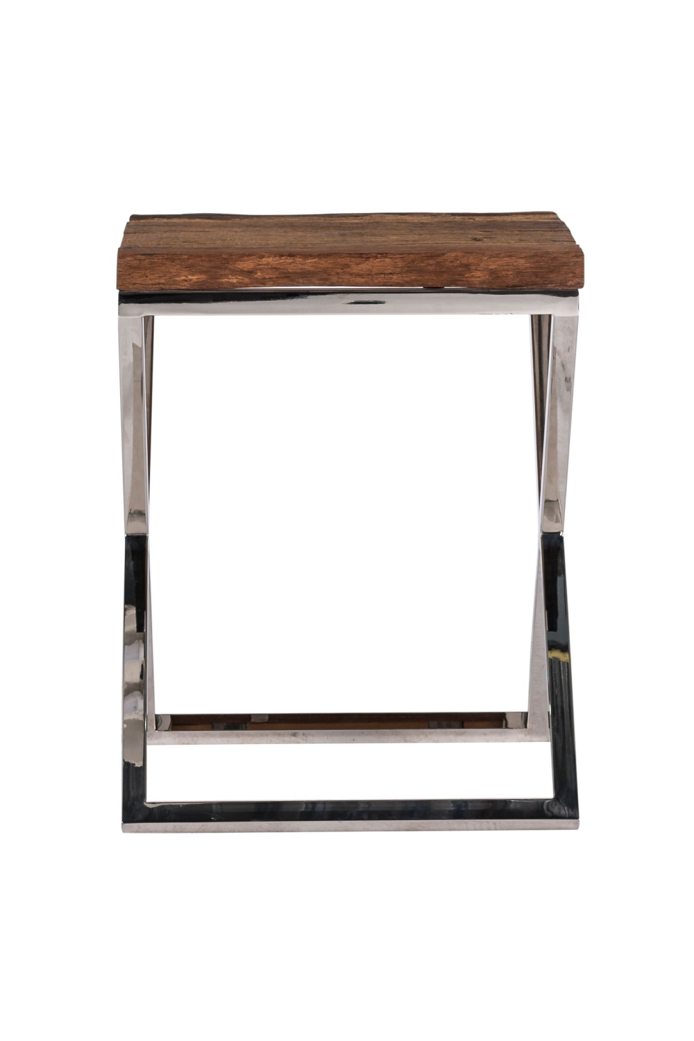 Silver Base Wooden Side Table S | OROA Kensington | OROA