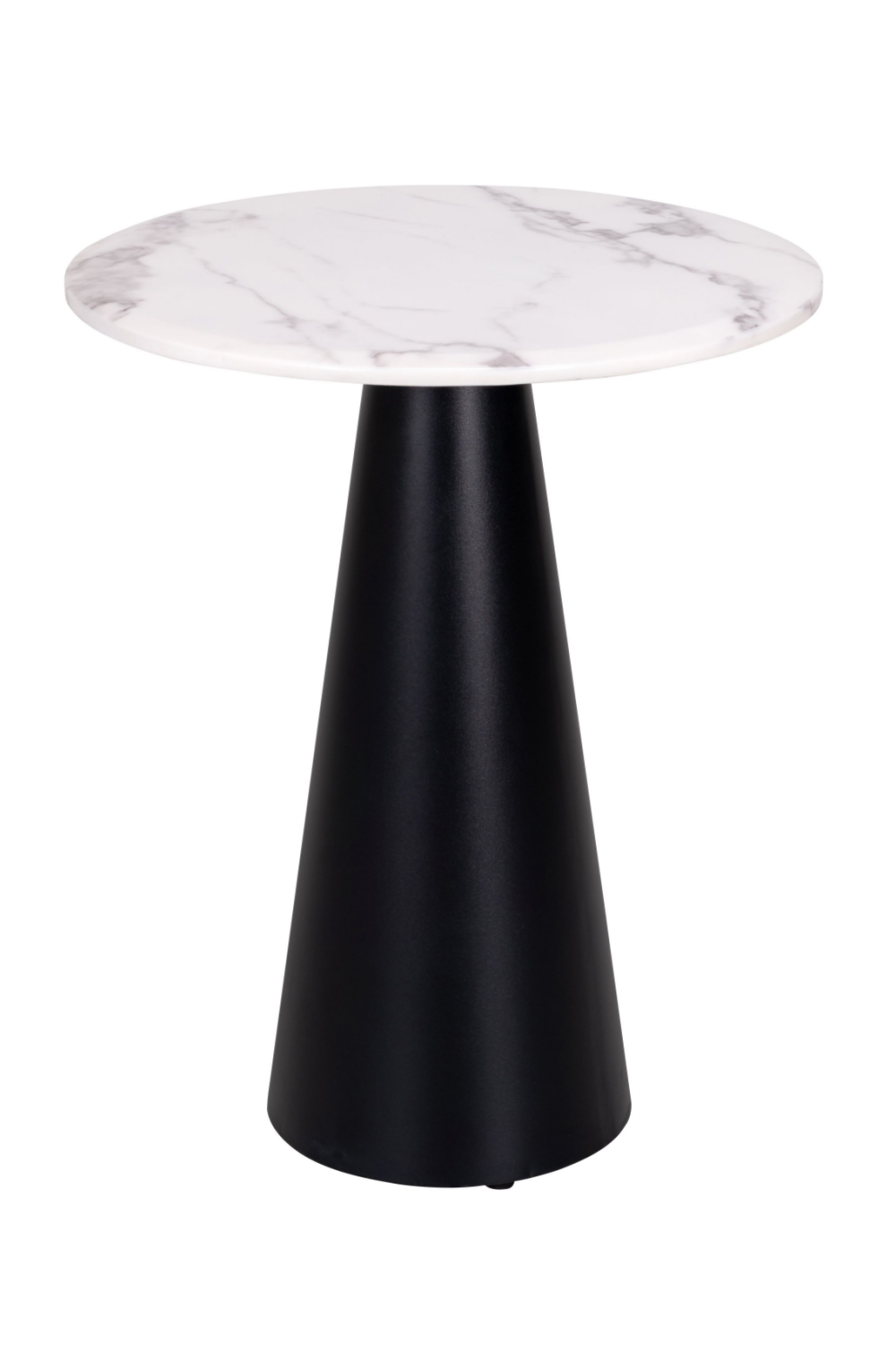 Round White Marble Pedestal Side Table | OROA Degas | Oroa.com