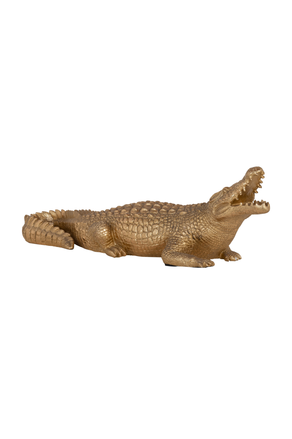 Gold Polyresin Reptile Deco Object S | OROA Crocodile | OROA.com