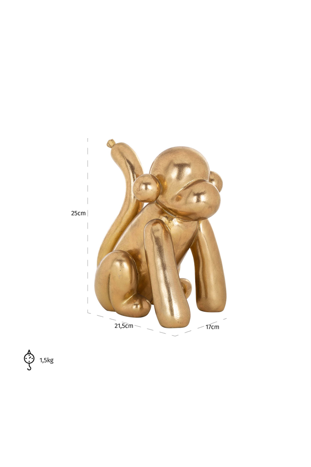 Gold Sculptural Art Decoration | OROA Monkey | Oroa.com