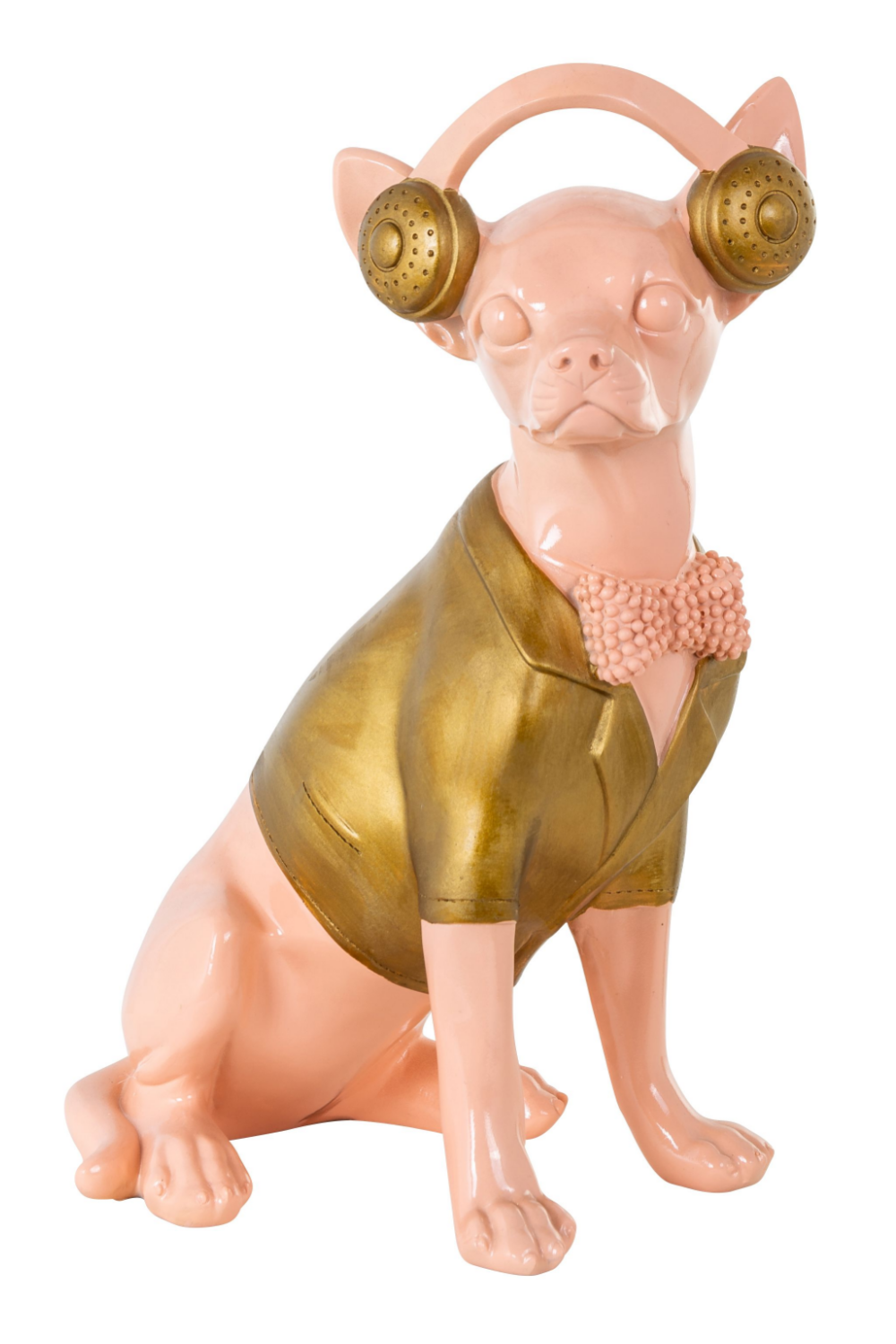 Gold Ensembled Pink Dog Deco | OROA Chihuahua | OROA.com
