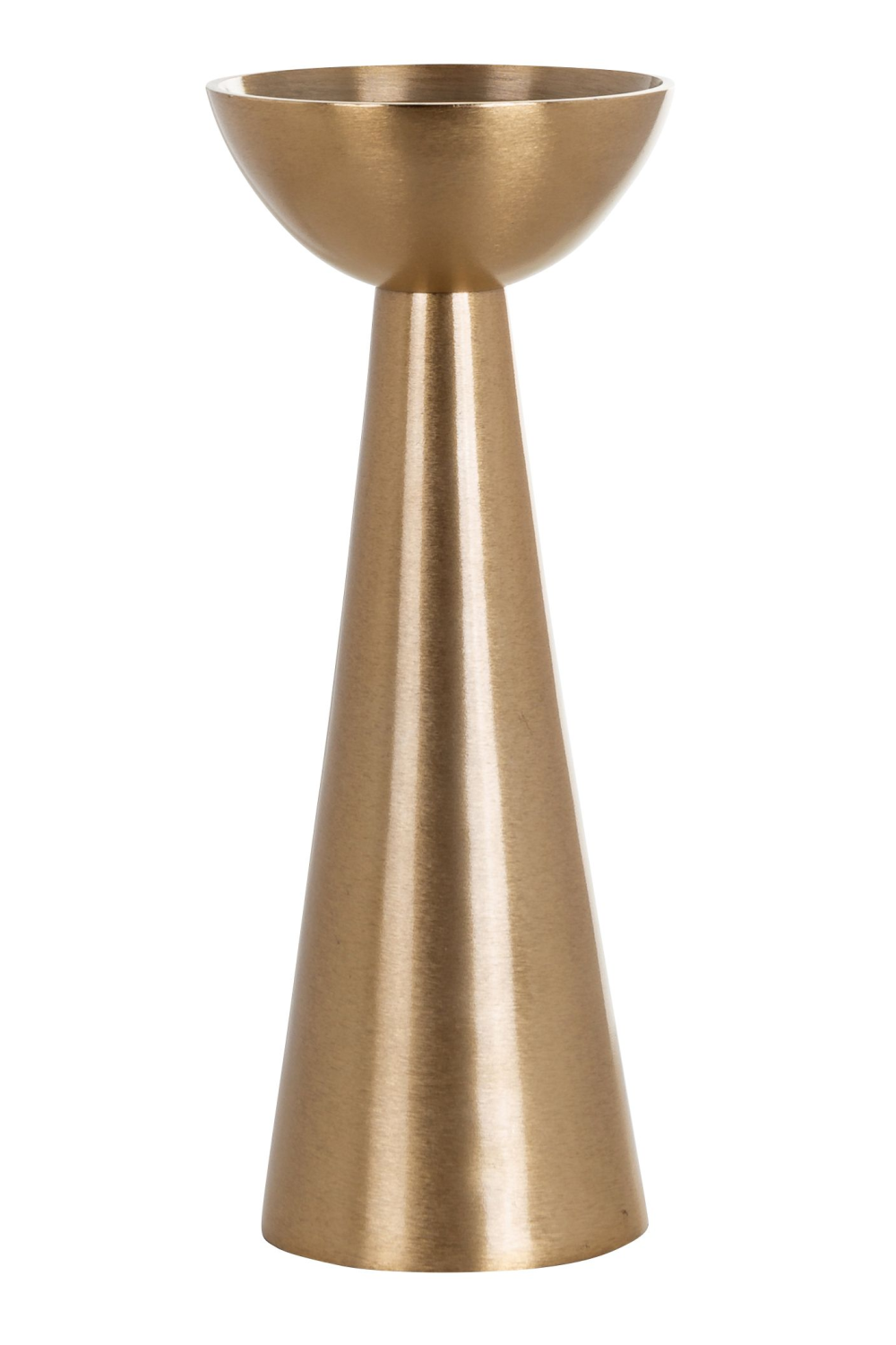 Conical Gold Aluminum Candlestick L | OROA Amaya | OROA.com