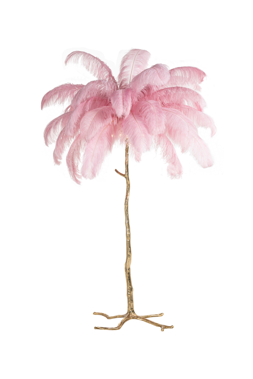 Pink Feather Copper Base Floor Lamp | OROA Burlesque | Oroa.com
