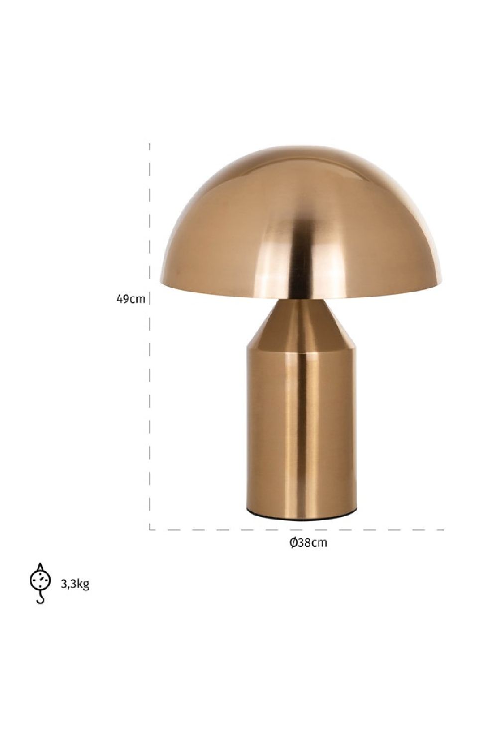 Gold Dome Table Lamp | OROA Alicia | Oroa.com
