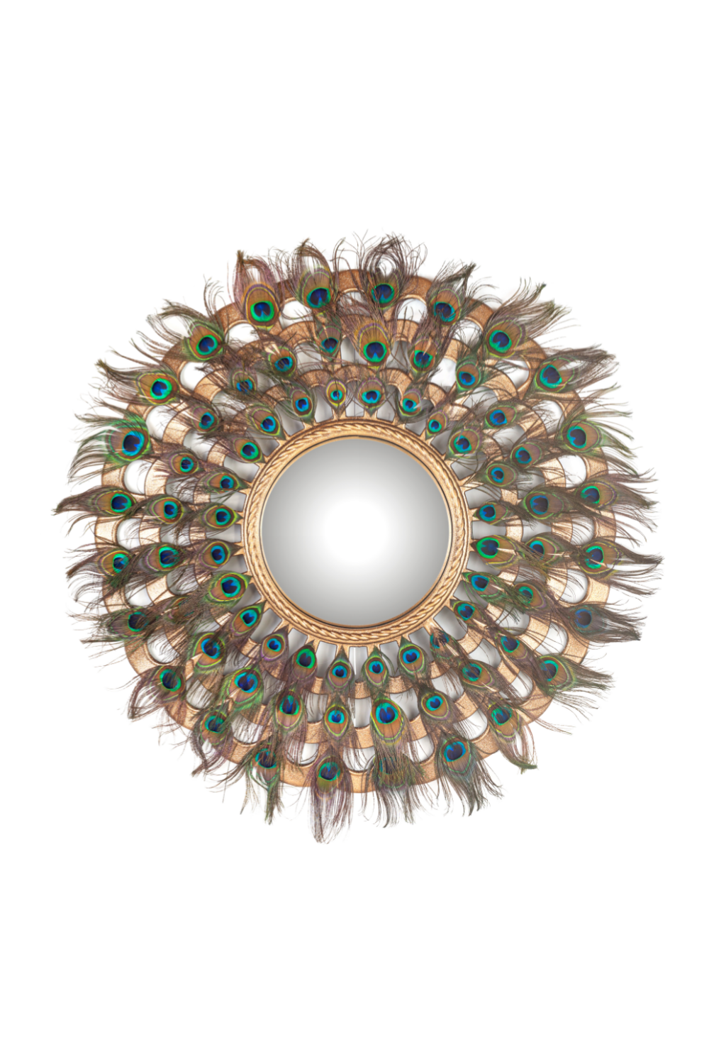 Round Feather Decor Mirror | OROA Macynn | OROA.com