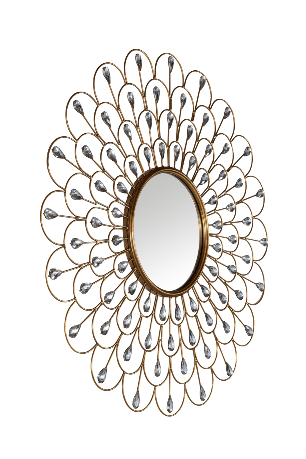 Round Wooden Decorative Mirror | OROA Pauwel | OROA.com