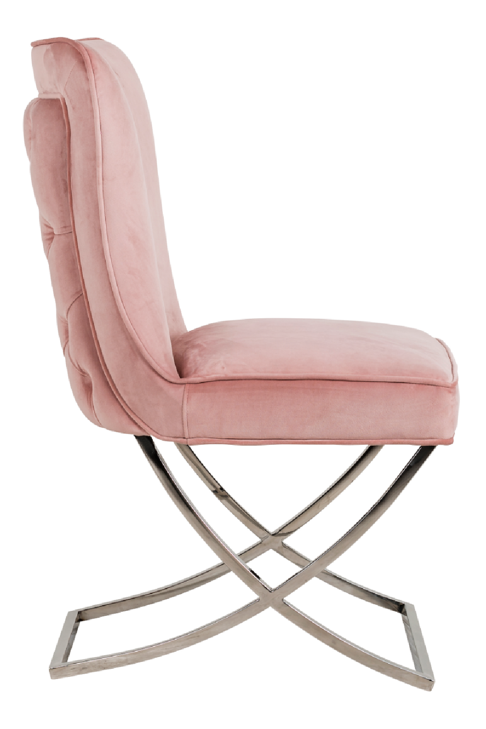 Pink dining chairs discount with silver legs