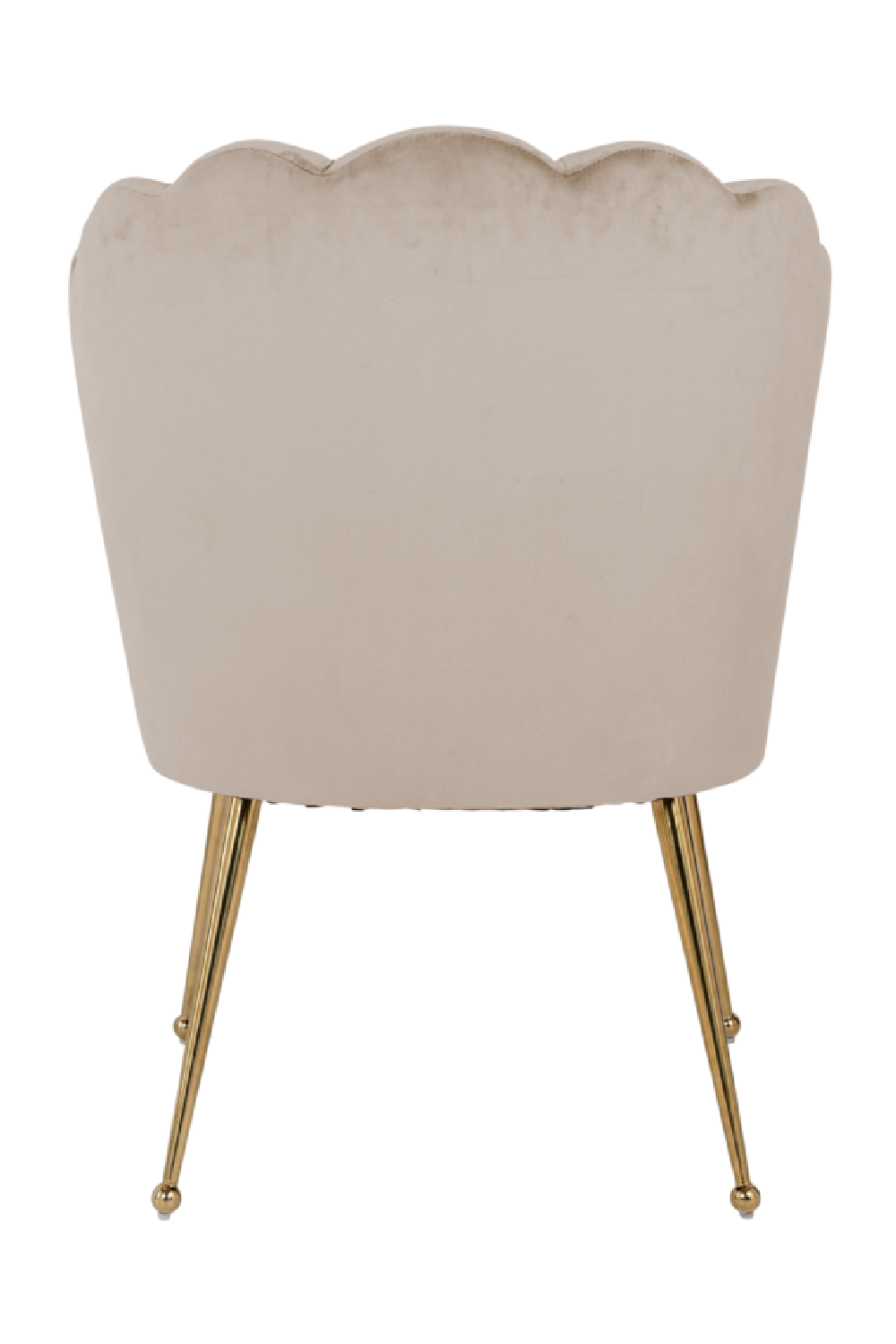 Scalloped Khaki Velvet Chair | OROA Pippa | OROA
