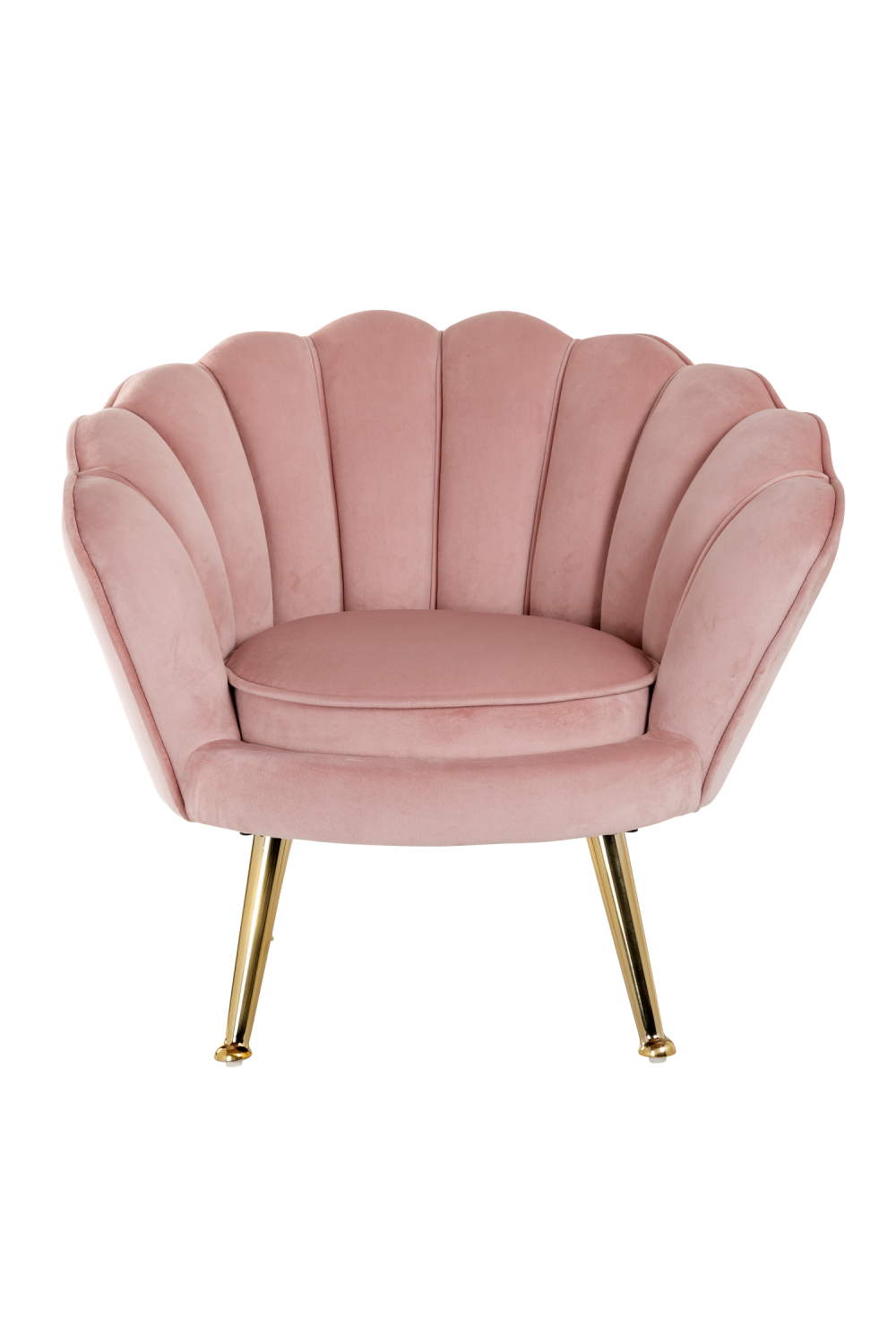 Scalloped Pink Velvet Kids Chair | OROA Charly | OROA