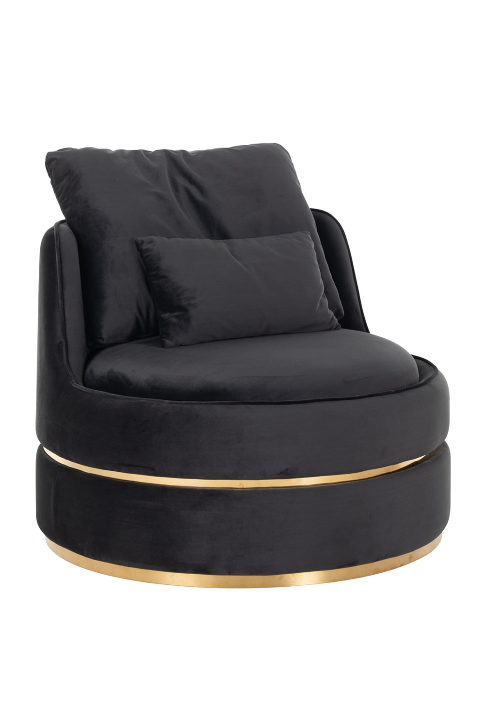 Gold Accented Velvet Easy Chair | OROA Kylie | Oroa.com