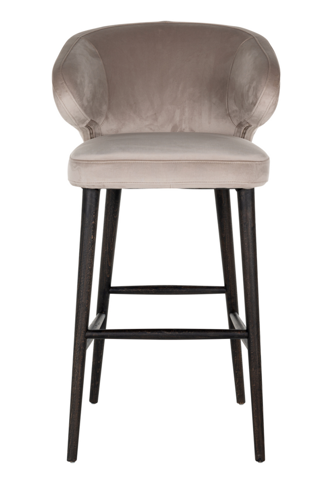 Modern Velvet Bar Stool | Richmond Interiors Indigo | Oroa.com