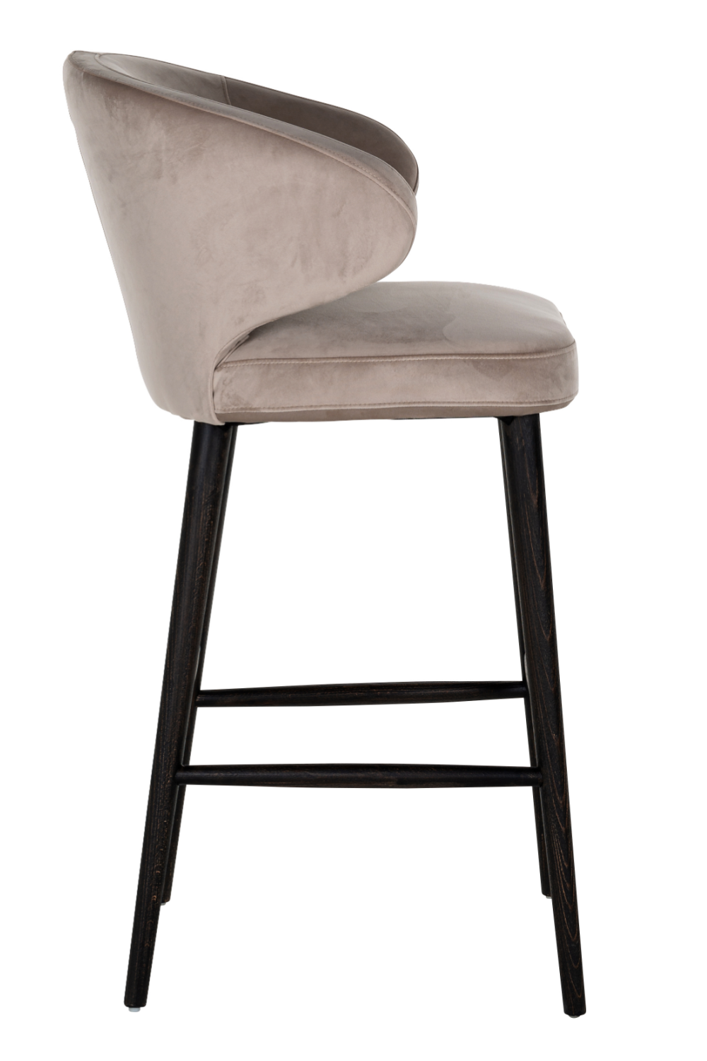 Modern Velvet Bar Stool | Richmond Interiors Indigo | Oroa.com