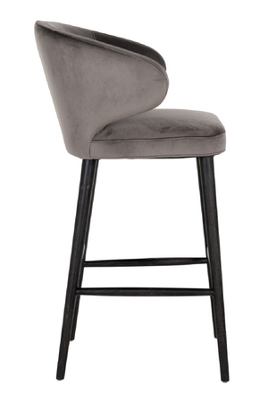 Stone Velvet Bar Stool | Richmond Interiors Indigo | OROA.com
