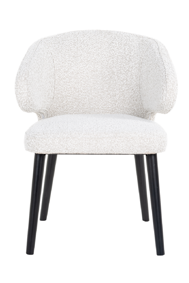 White Bouclé Modern Dining Chair | Richmond Interiors Indigo | OROA