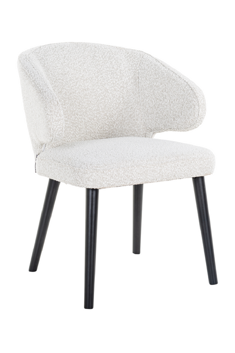 White Bouclé Modern Dining Chair | Richmond Interiors Indigo | OROA
