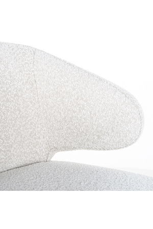 White Bouclé Modern Dining Chair | Richmond Interiors Indigo | OROA