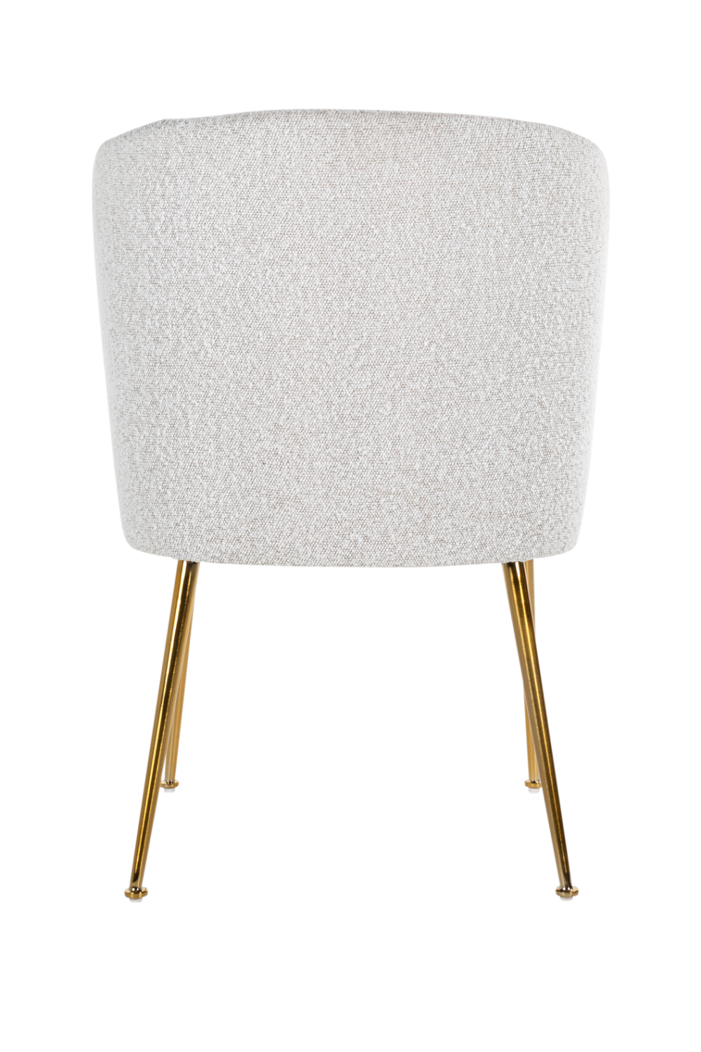 Brushed Gold Leg White Boucle Chair | OROA Cannon | OROA.com