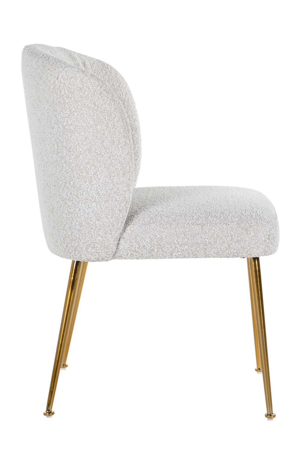 Brushed Gold Leg White Boucle Chair | OROA Cannon | OROA