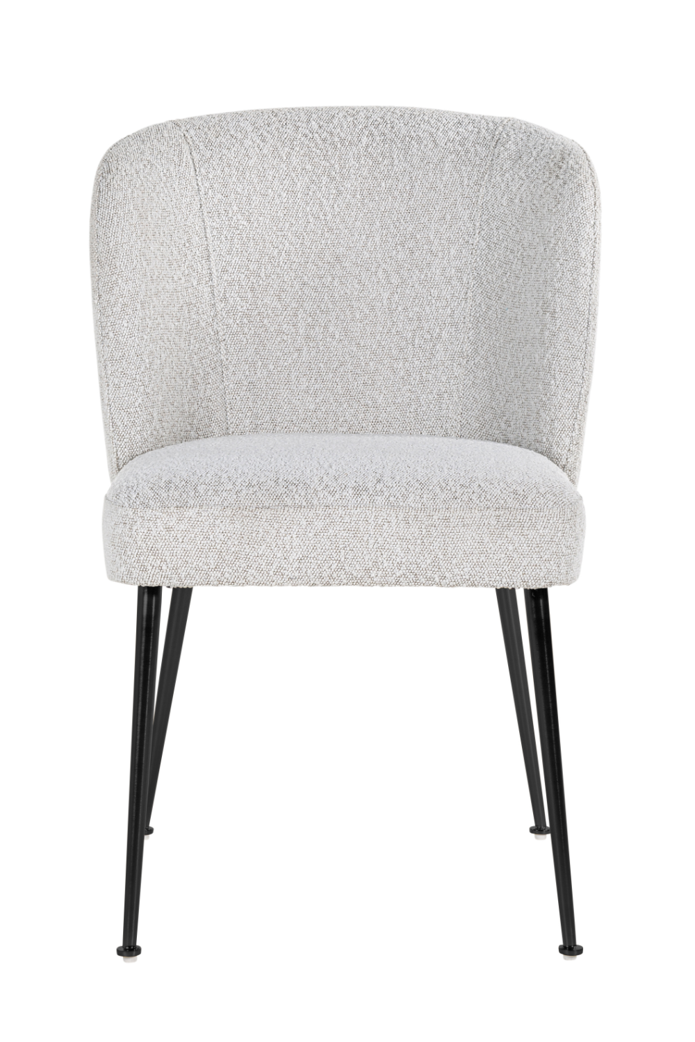 Black Leg White Bouclé Chair | OROA Fallon | OROA.com