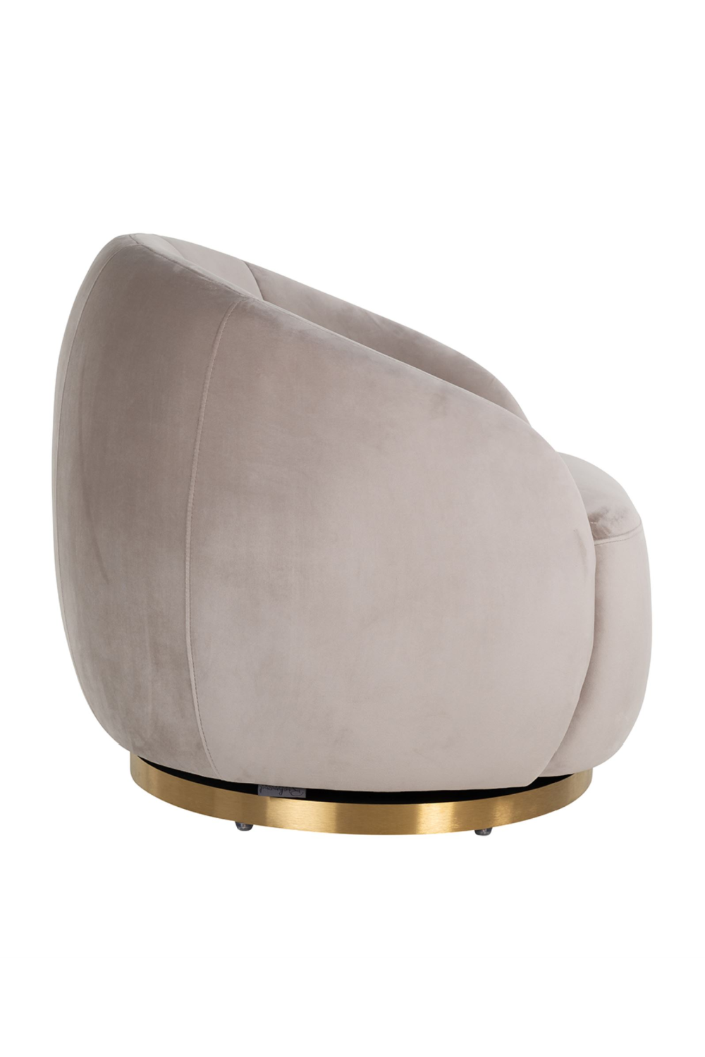 Round Velvet Swivel Easy Chair | OROA Jago | Oroa.com