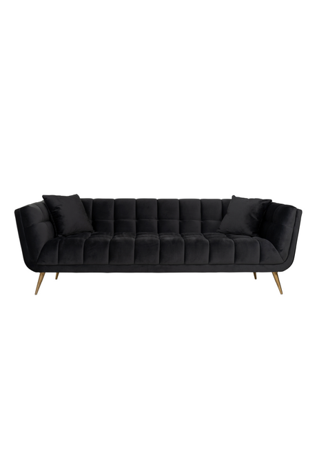 Anthracite Velvet Channel Stitched Sofa | OROA Huxley | OROA