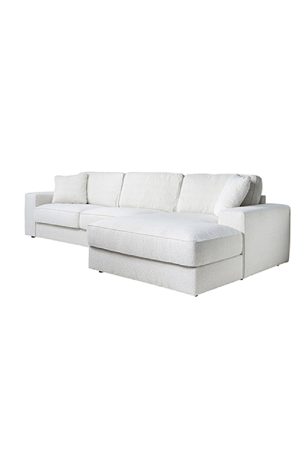 White Bouclé Modular Sofa | OROA Santos | Oroa.com